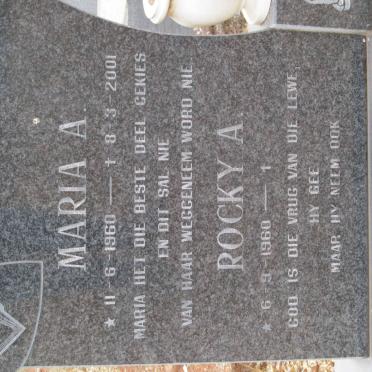 NEL Rocky A. 1960- &amp; Maria A. 1960-2001