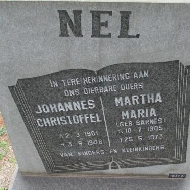 NEL Johannes Christoffel 1901-1948 &amp; Martha Maria BARNES 1905-1973