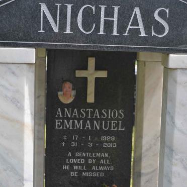NICHAS Anastasios Emmanuel 1929-2013