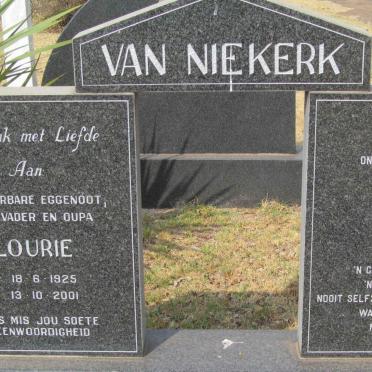 NIEKERK Lourie, van 1925-2001 &amp; Ivory 1929-2011