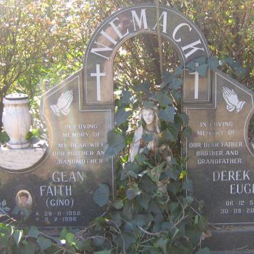 NIEMACK Derek Eugene 1956-2000 &amp; Gean Faith 1952-1996