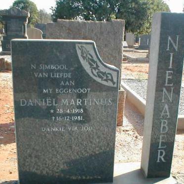 NIENABER Daniël Marthinus 1918-1981