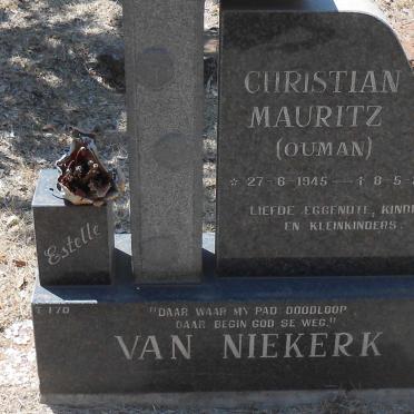 NIEKERK Christian Mauritz, van 1945-2000