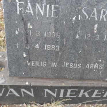 NIEKERK Fanie, van 1936-1983 &amp; Sarie 1940-