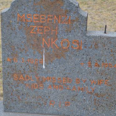 NKOSI Msebenzi Zeph 1929-1954