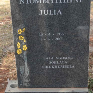 NKABINDE Ntombiyithini Julia 1936-2001