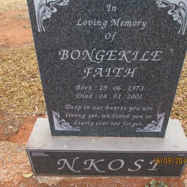 NKOSI Bongekile Faith 1973-2001