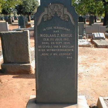 NORTJE Nicolaas Z. 1912-1935