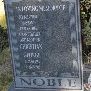 NOBLE Christian George 1954-1998