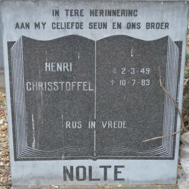 NOLTE Henri Christoffel 1949-1983