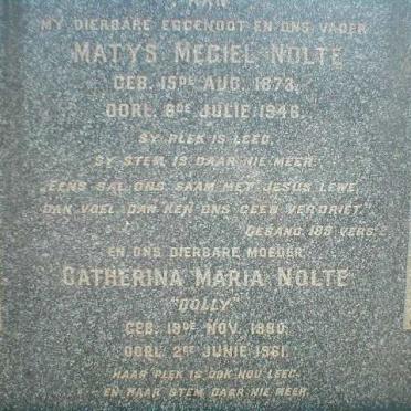NOLTE Matys Megiel 1873-1946 &amp; Catherina Maria 1880-1961