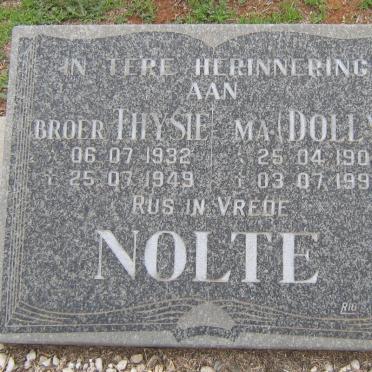NOLTE Dolly 1905-1998 :: NOLTE Thysie 1932-1949
