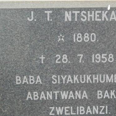 NTSHEKAZI J.T. 1880-1958 