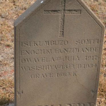 NZIMANDE Isikumbuzo 1917-1934