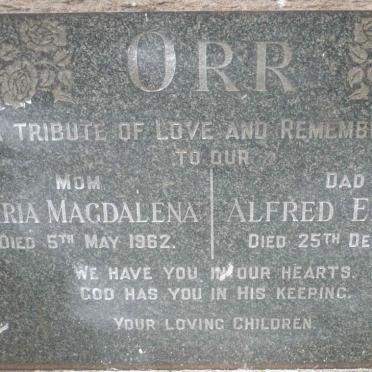 ORR Alfred Edward -1953 &amp; Maria Magdalena -1962