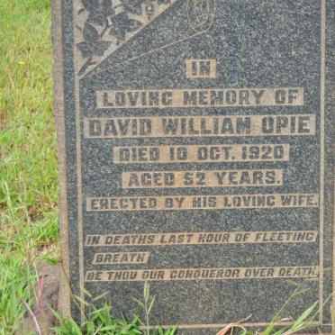 OPIE David William -1920