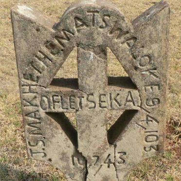 OFELETSEKA J.S. Makeha Matswaloke 1903-1943