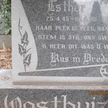 OOSTHUIZEN Esther 1945-1985