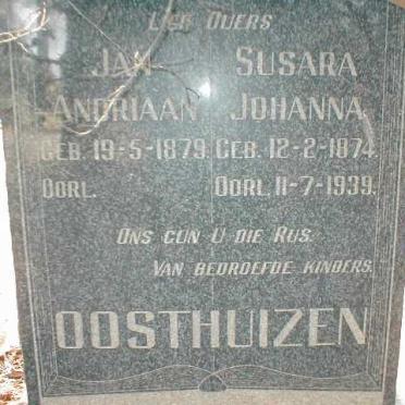 OOSTHUIZEN Jan Andriaan 1879- &amp; Susara Johanna 1874-1939