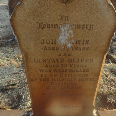 OLIVER Gustave -1907 :: LEWIS John -1907