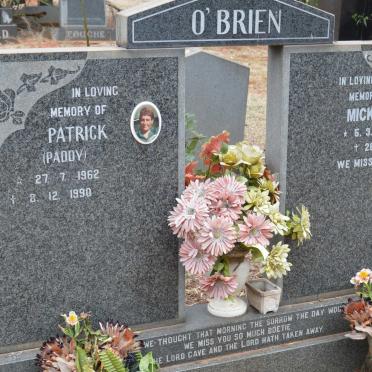 O'BRIEN Mickey 1932-2006 :: O'BRIEN Patrick 1962-1990