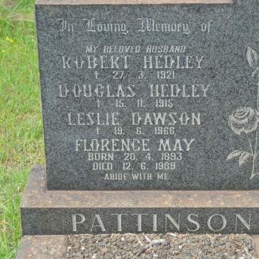 PATTINSON Robert Hedley -1921