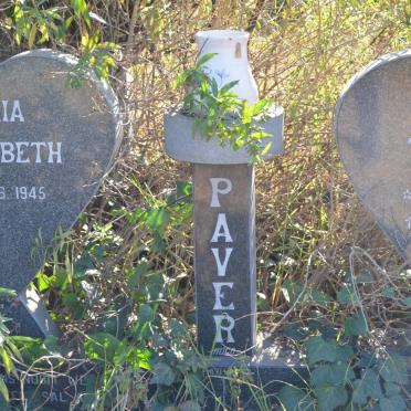 PAVER Avrin Talbot 1937-1999 &amp; Maria Elizabeth 1945-