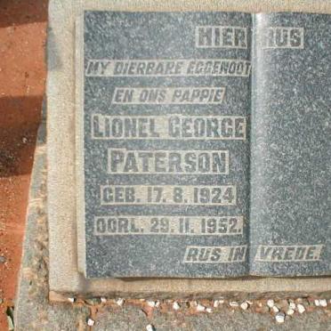 PATERSON Lionel George 1924-1952