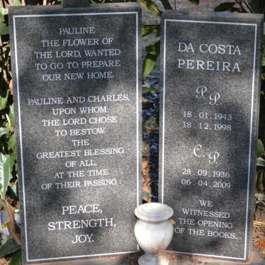 PEREIRA C.P., da Costa 1936-2009 &amp; P.P. 1943-1998