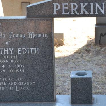 PERKINS Joseph Henry 1906-1991 &amp; Dorothy Edith BURT 1907-1984