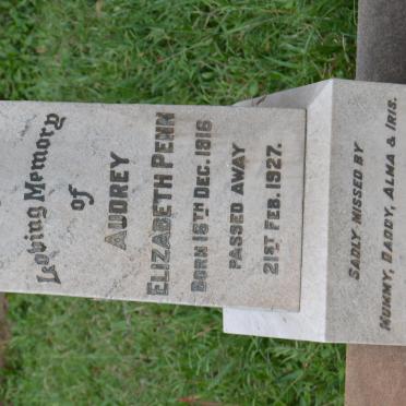 PENN Audrey Elizabeth 1916-1927