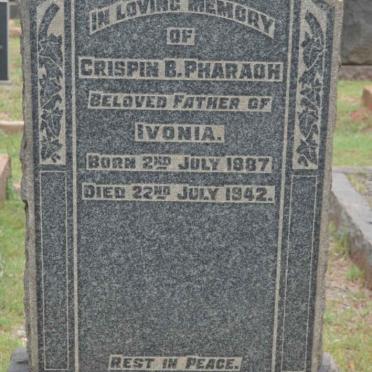 PHARAOH Crispin B. 1887-1942