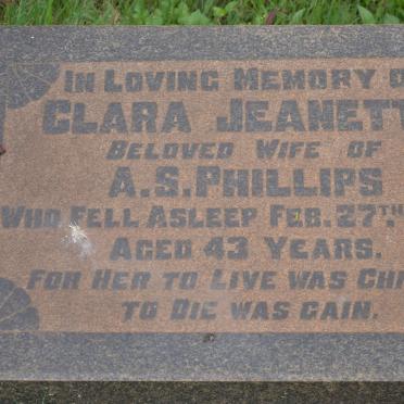 PHILLIPS Clara Jeanette -1927