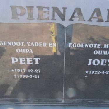 PIENAAR Peet 1917-1998 &amp; Joey 1922-