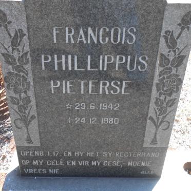 PIETERSE Francois Phillippus 1942-1980