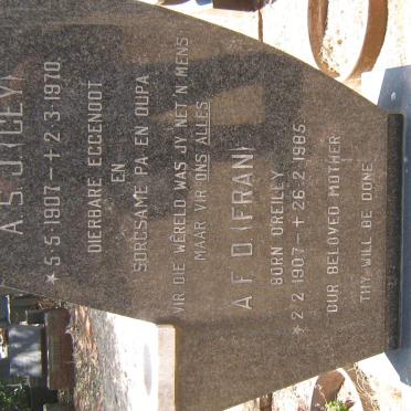 PITTIUS A.S.J., Gey van 1907-1970 &amp; A.F.D. O'REILEY 1907-1985