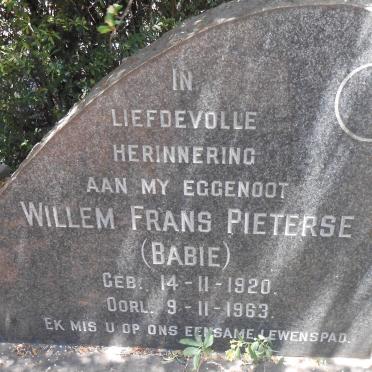 PIETERSE Willem Frans 1920-1963