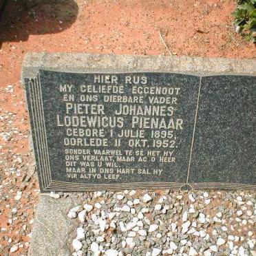 PIENAAR Pieter Johannes Lodewicus 1895-1952