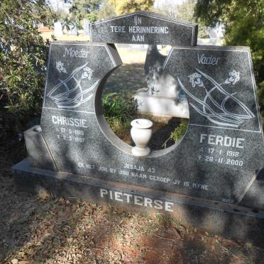 PIETERSE Ferdie 1918-2000 &amp; Chrissie 1919-1997