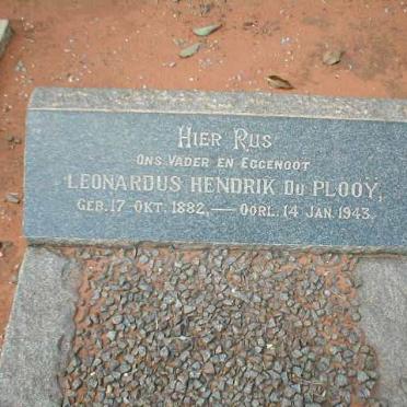 PLOOY Leonardus Hendrik, du 1882-1943