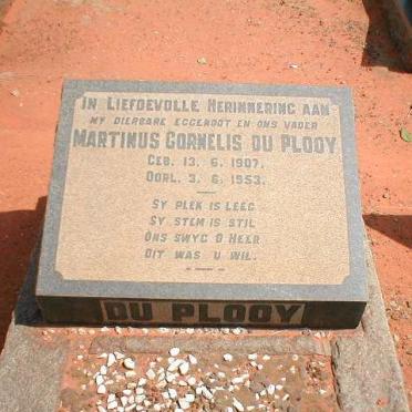 PLOOY Martinus Cornelis, du 1907-1953
