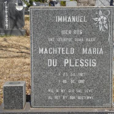 PLESSIS Machteld Maria, du 1907-1992