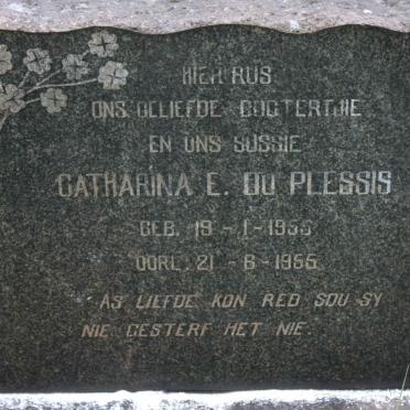 PLESSIS Catharina E., du 1955-1955