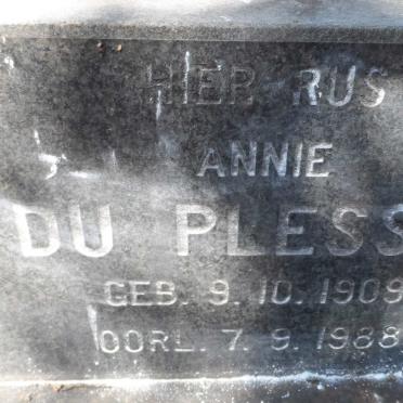 PLESSIS Annie, du 1909-1988