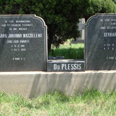 PLESSIS Gerhardus, du 1902-1984 &amp; Susara Johanna Magdelena SWARTS 1911-1976