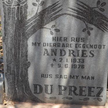 PREEZ Andries, du 1933-1976