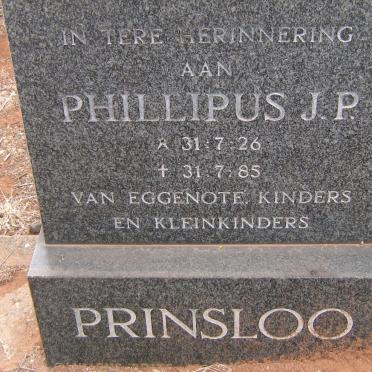 PRINSLOO Phillipus J. P. 1926-1985
