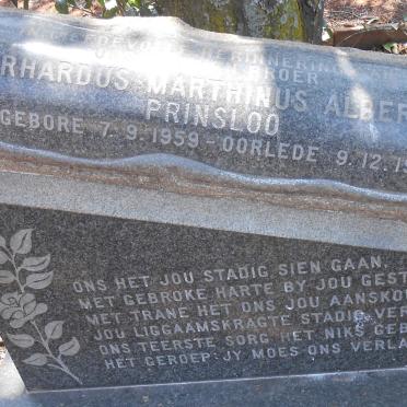 PRINSLOO Gerhardus Marthinus Alberts 1959-1975