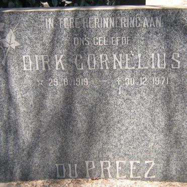 PREEZ Dirk Cornelius, du 1919-1971