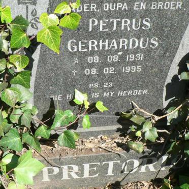 PRETORIUS Petrus Gerhardus 1931-1995